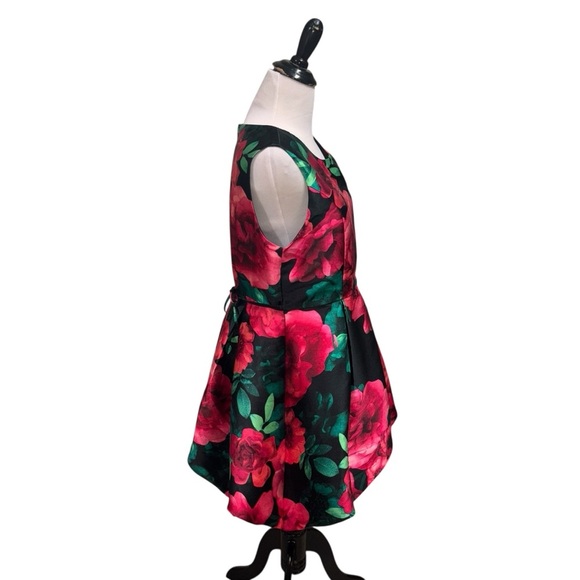 Xtraordinary Big Girl's Size 18.5 Plus Size Fit & Flare Dress Floral Sleeveless - Picture 6 of 10